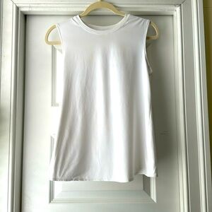 Athleta women sleeveless fly back tee, white, xs